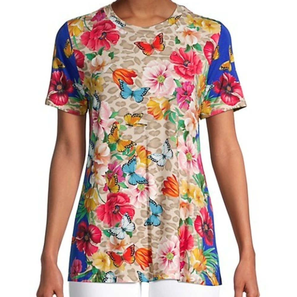 JOHNNY WAS Mayflower V-Neck Swing Tee